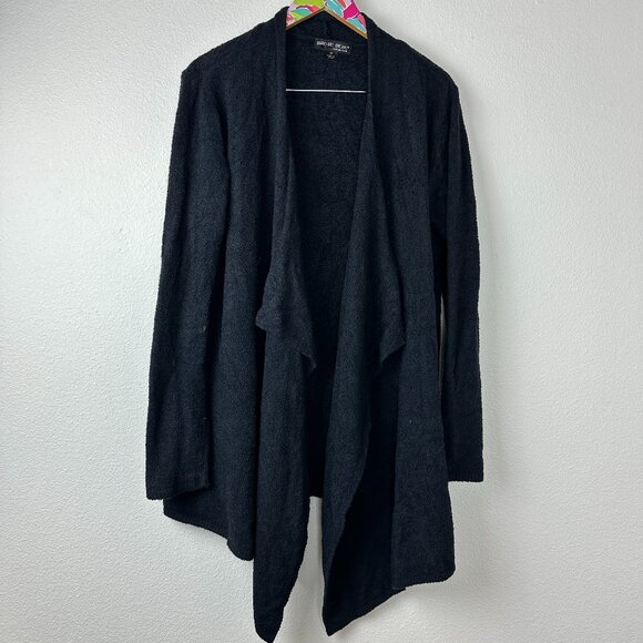 Barefoot Dreams Sweaters - Barefoot Dreams black CozyChic waterfall cardigan size 1X